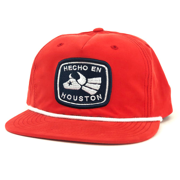 RGC-Made-In-Houston-5-Panel-Golf-Hat-Football-RED-WHITE-Rope