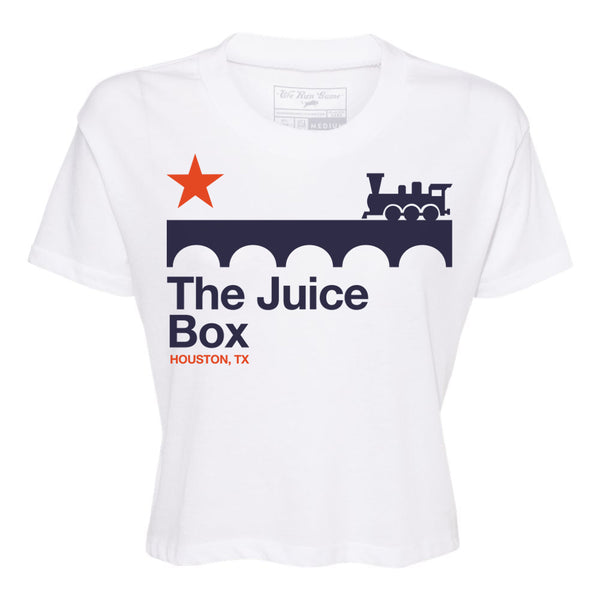 WOMEN'S - Juice Box T-Shirt | White Vintage Crop