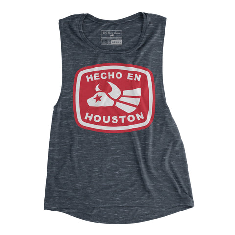 RGC-Made-In-Houston-WOMENS-SLEEVELESS-MUSCLE-TANK-VINTAGE-DENIM-Football